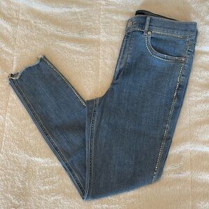 Ankle Legging High Rise Diamond Jeans Size 10